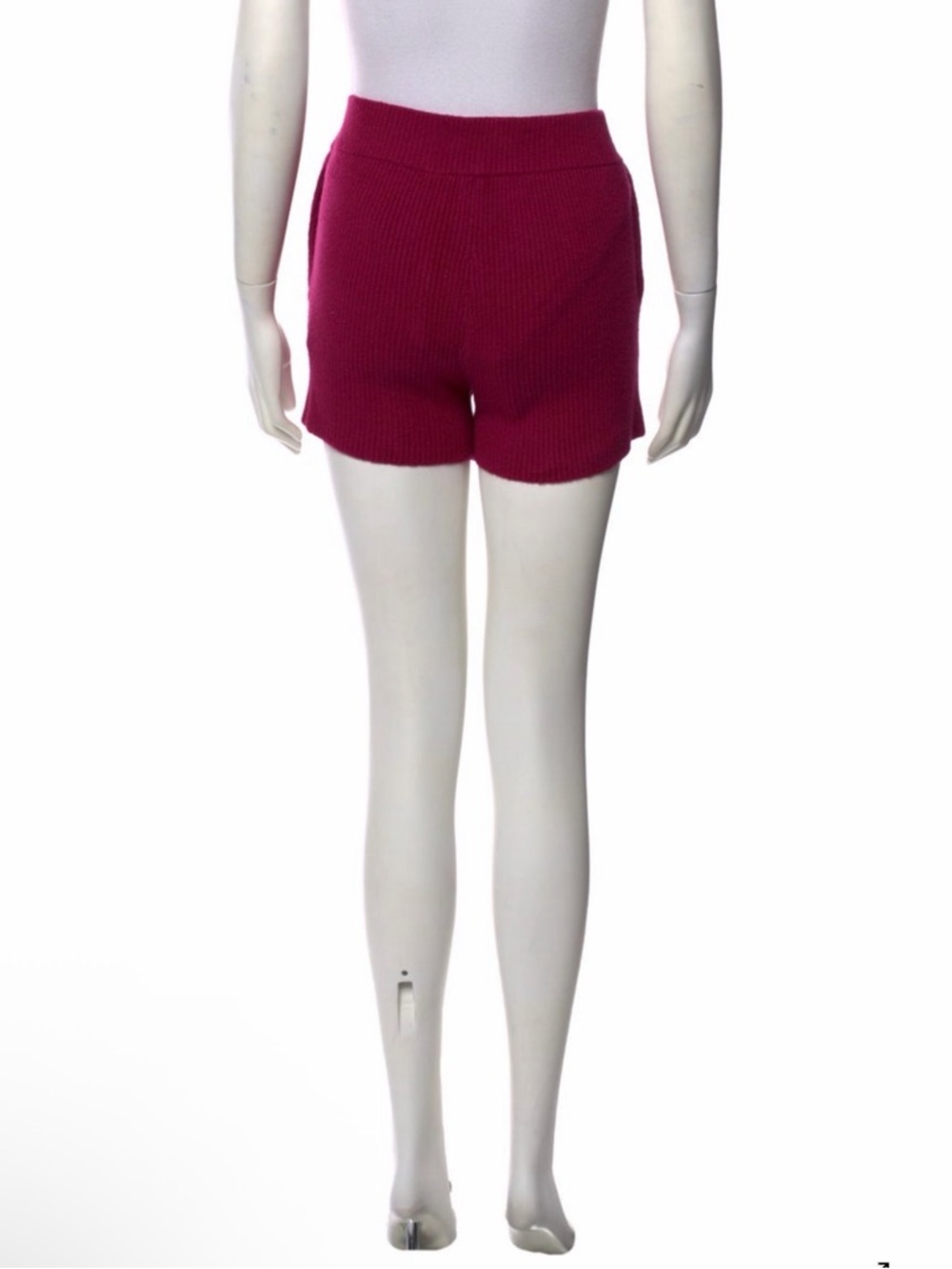 Helmut Lang High-Waist Shorts in Berry - Picture 4 of 10